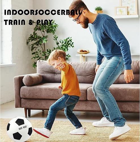 Miniatura 3 de SRG Silent Foam - Balón de fútbol de espuma tamaño 5 Pelota de entrenamiento de fútbol suave para interiores, bola de espuma ligera silenciosa para