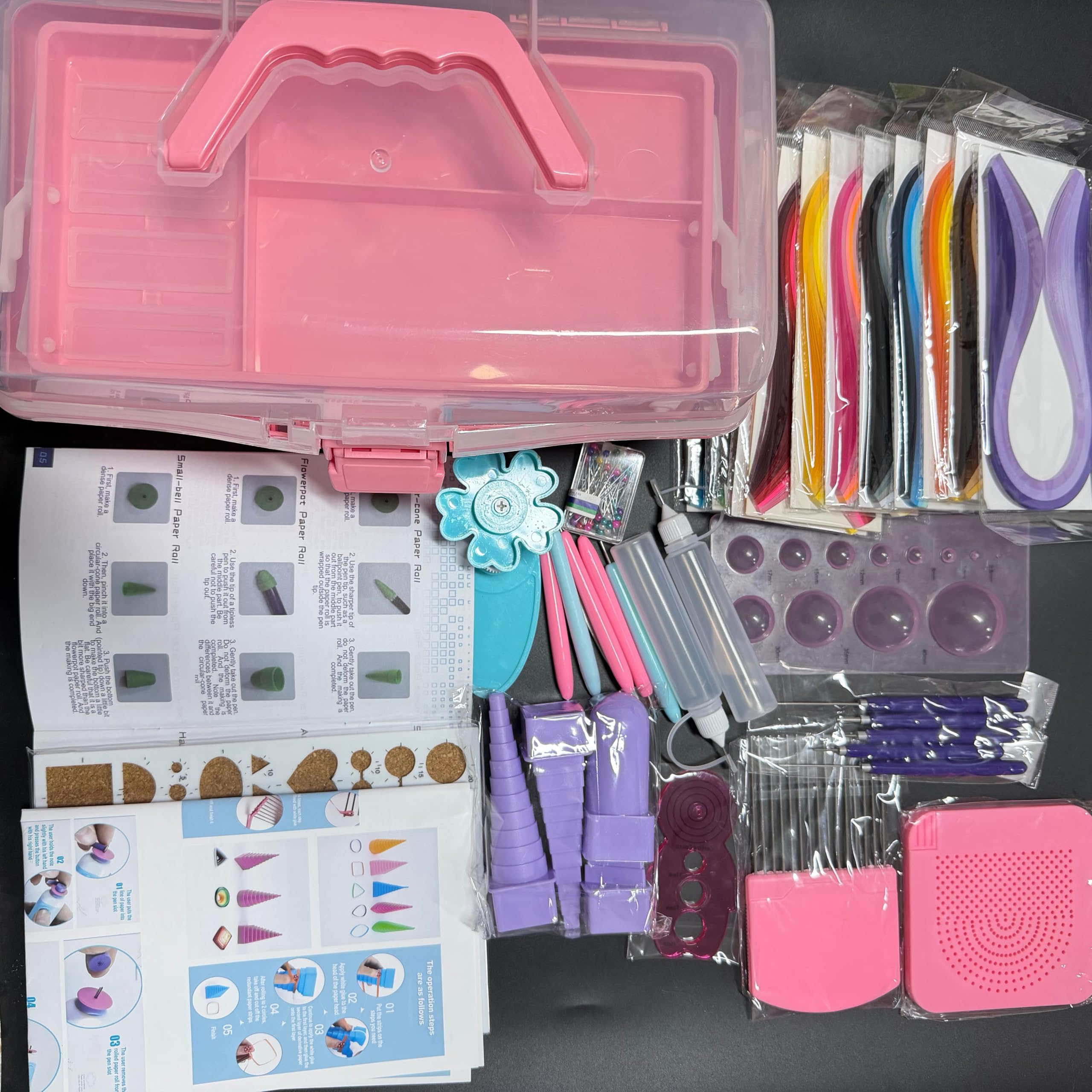 Syzopq quilling kit completo kit per quilling di carta carta per quilling utensili per filigrana di carta con custodia