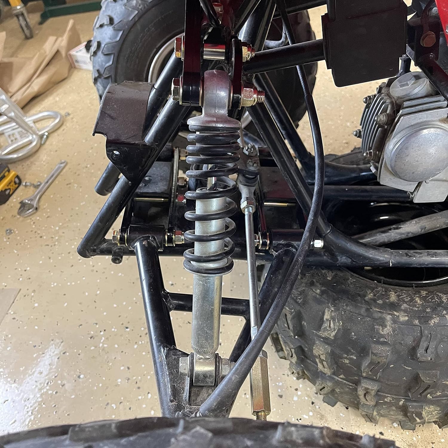 DiamondJCustoms Front ATV Widening Kit for Honda TRX90/TRX90X: Powder Coated Steel, 6" Widening, Includes Precision Laser-Cut Brackets & Threaded Tie Rod Extensions