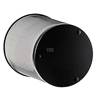 Vista 4 de YBM HOME Cubo de basura de malla para el hogar y la oficina, papelera de metal para oficina, con forma redonda, 4.75 galones, 2484