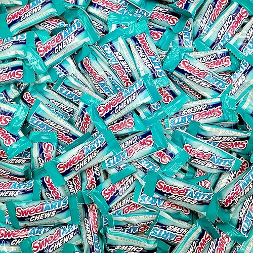 Sweetarts Chews Taffy Candy - Sabor a cereza, tamaño de aperitivo picante y elástico, envuelto individualmente, paquete a granel (2 libras)