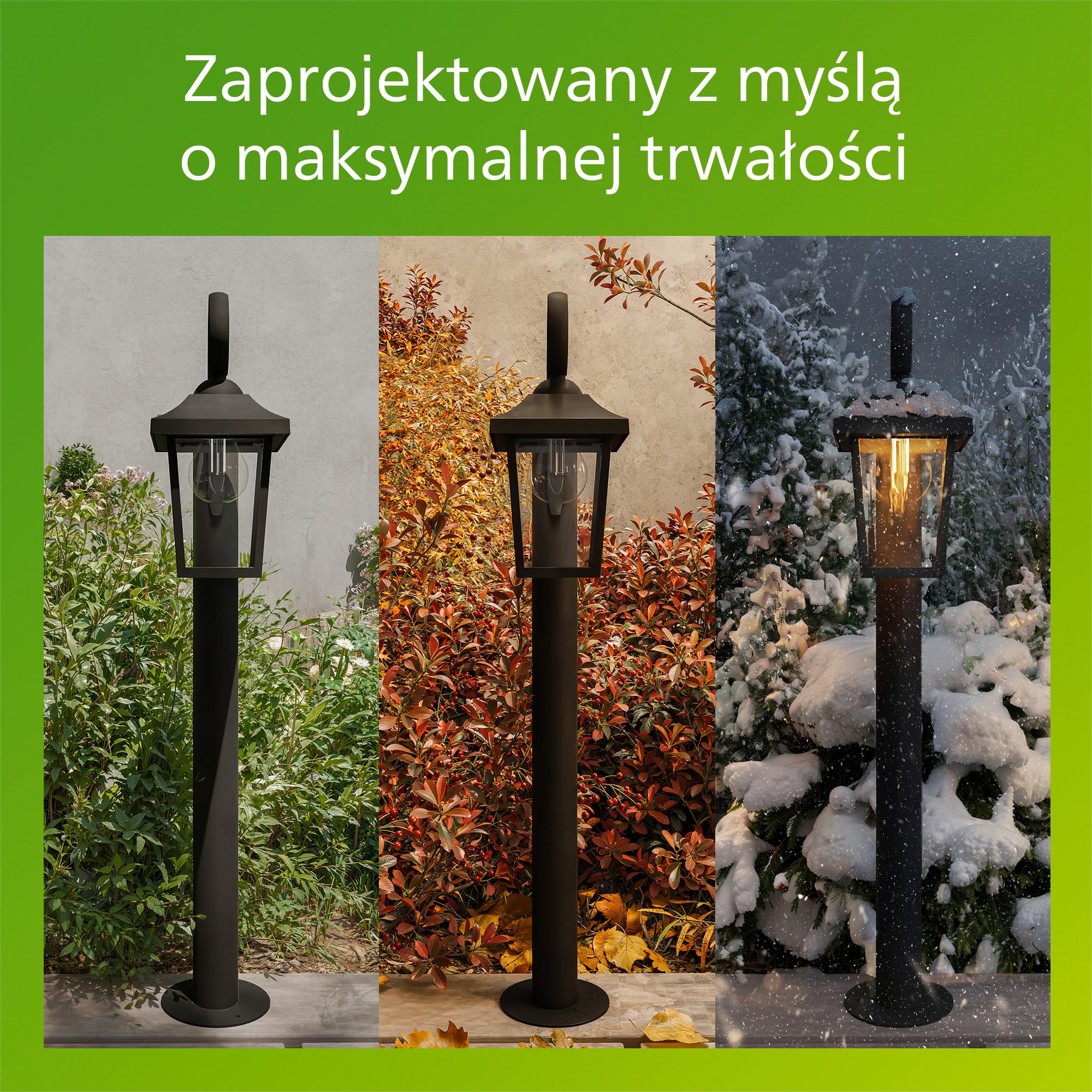 Philips Buzzard Słupek Zewnętrzny, Żarówka LED E27, Czarny