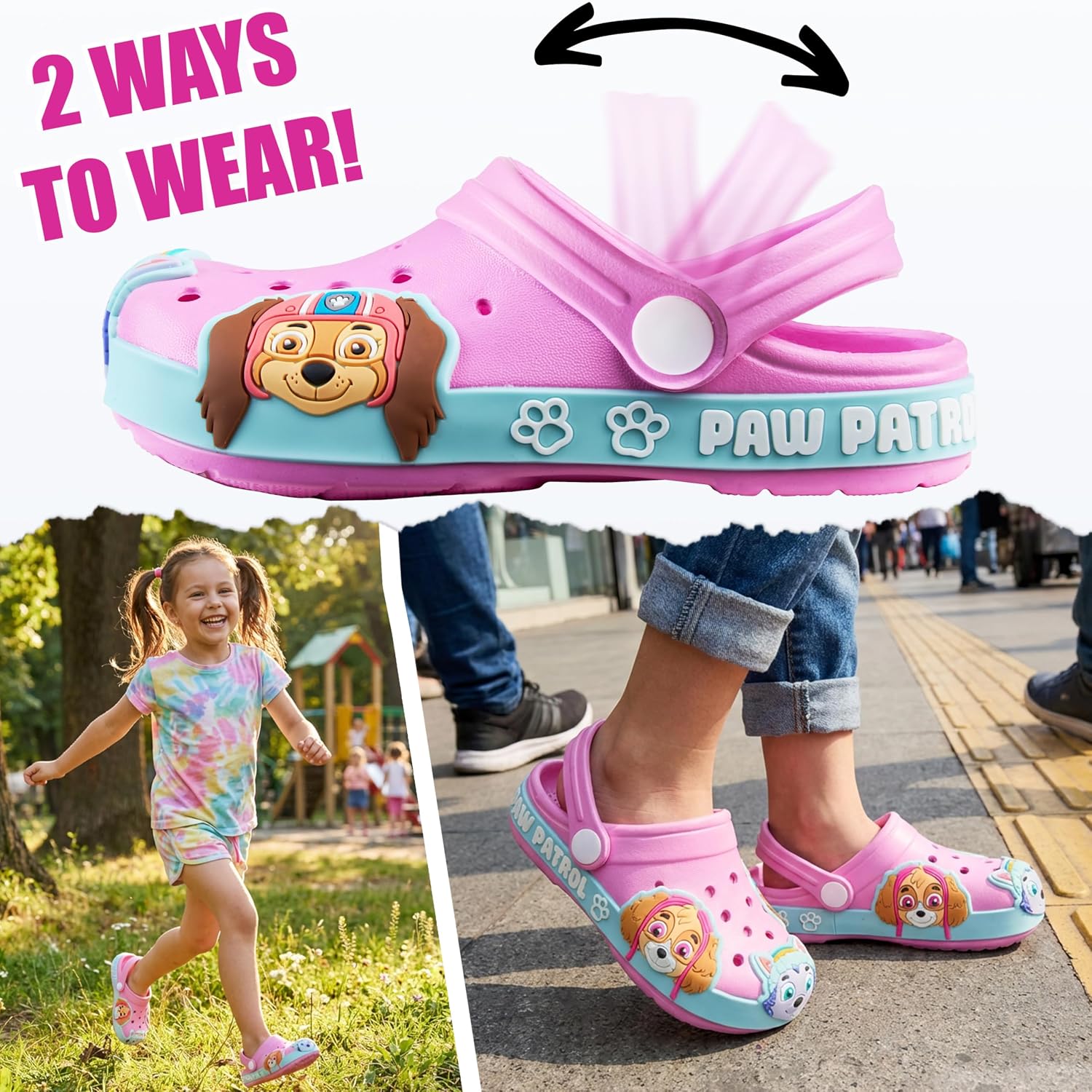 Get Trend Paw Patrol | Hello Kitty | Ghost Spider Girls Clogs, Slip On Slides Slippers, Garden Sandals, Non-Slip Sole Shoes