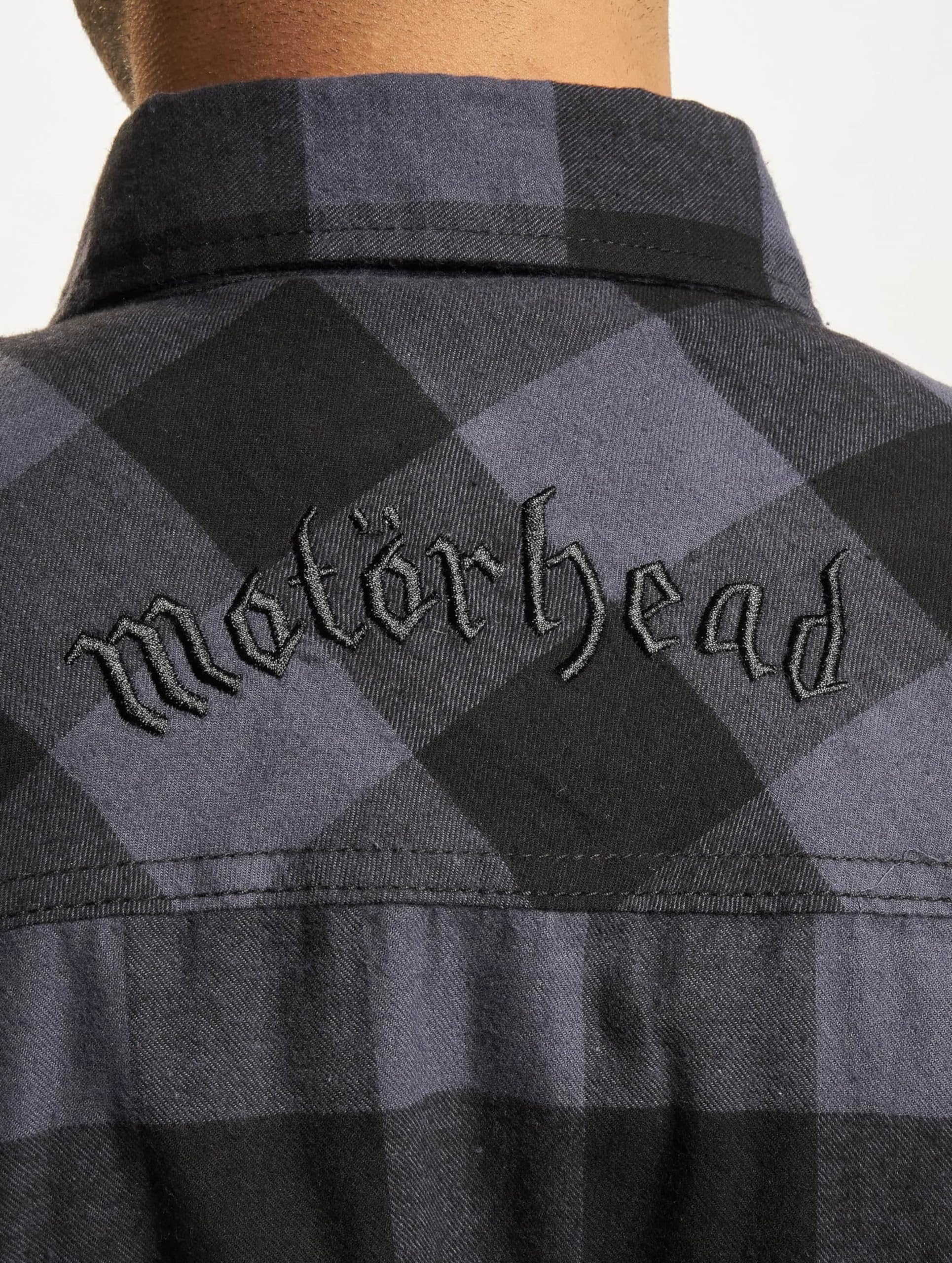 Motörhead Brandit Bastards - Checkshirt Hombre Manga Larga Negro/Gris 100% algodón Regular