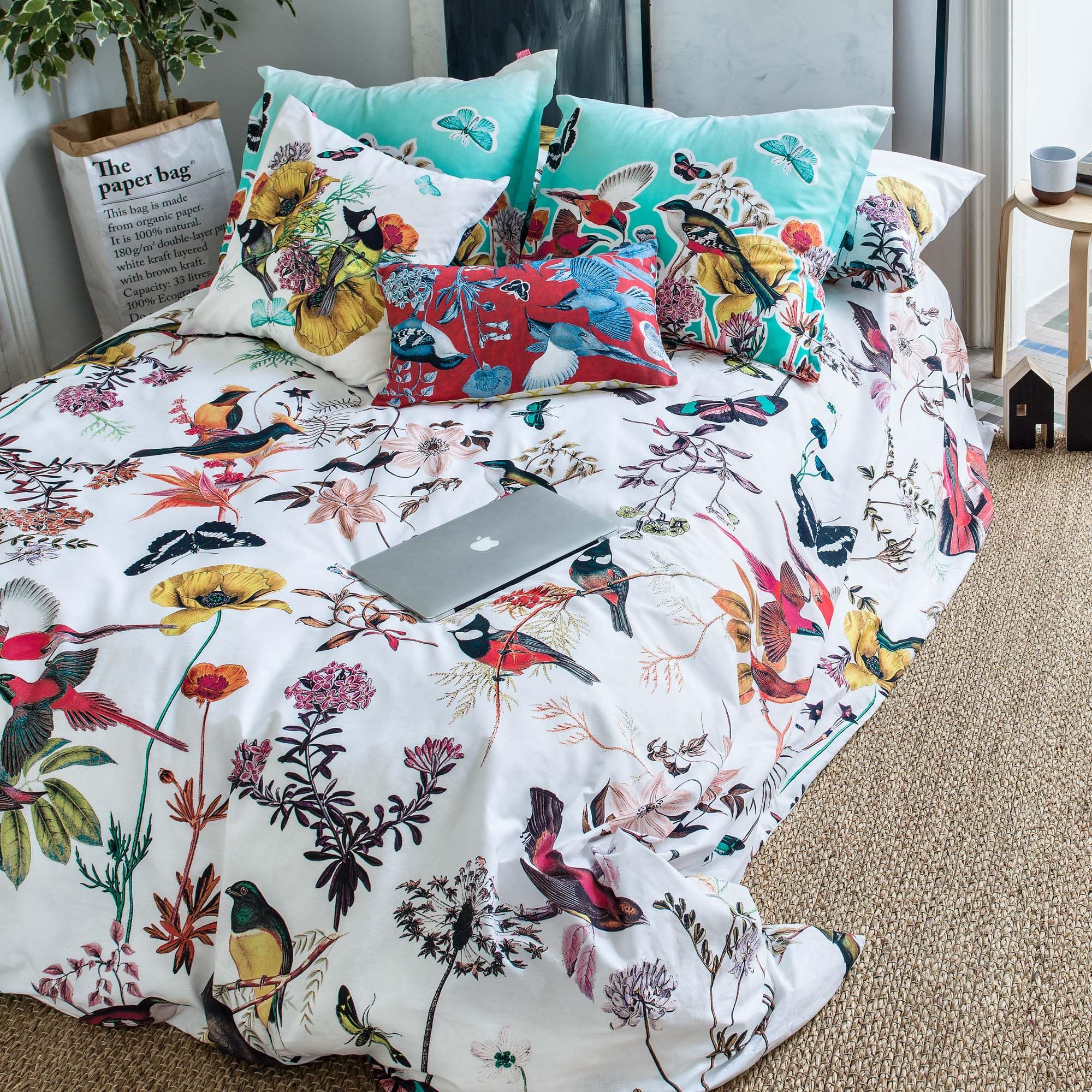 Birds of paradise housse couette 200x200 cm lit 120 parure AlexandreHouse