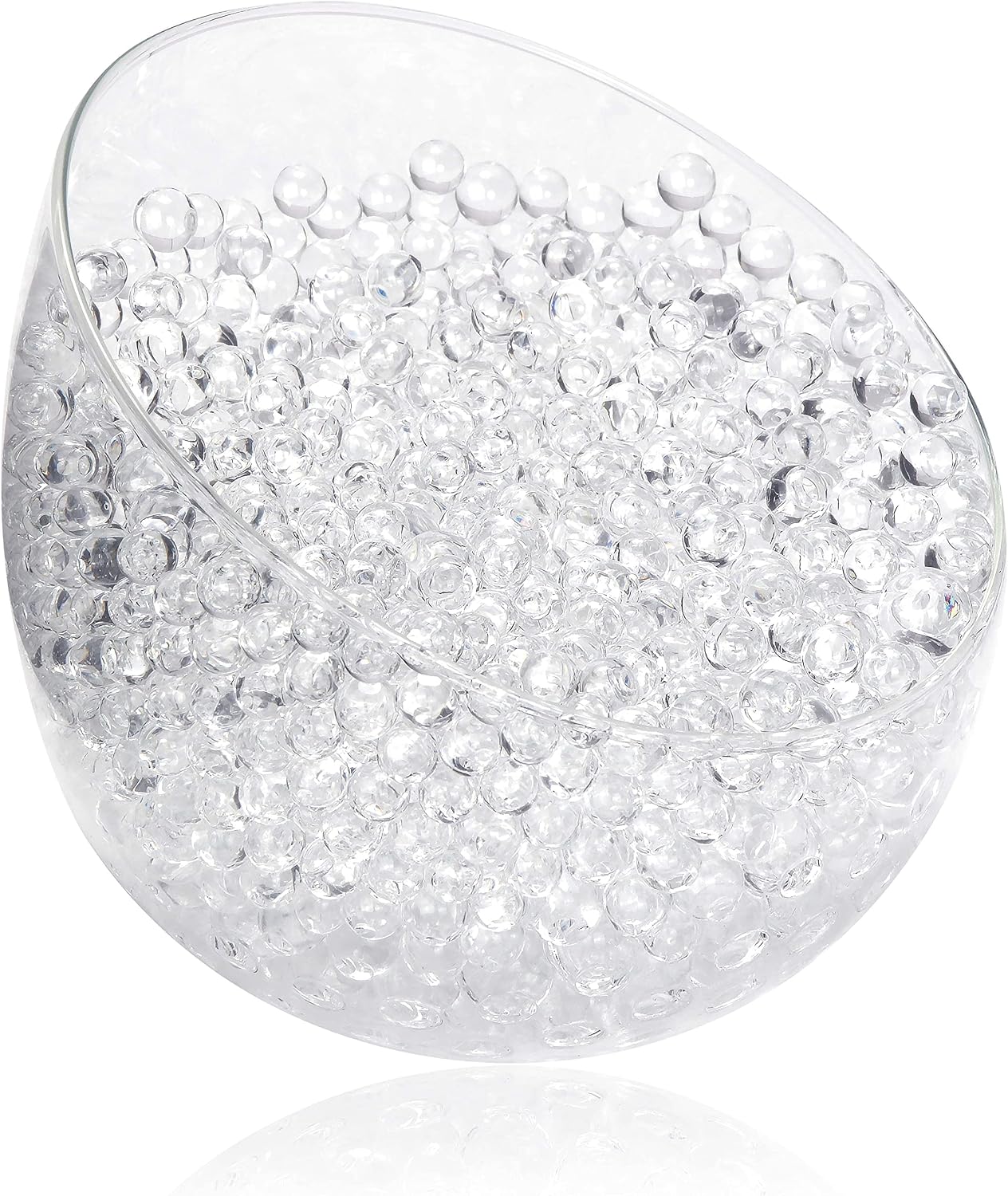 BYMORE 40000 Clear Water Gel Jelly Beads,Vase Fillers for Floating Candle Making, Wedding Centerpiece, Thanksgiving Day Christmas New Year Decoration Floral