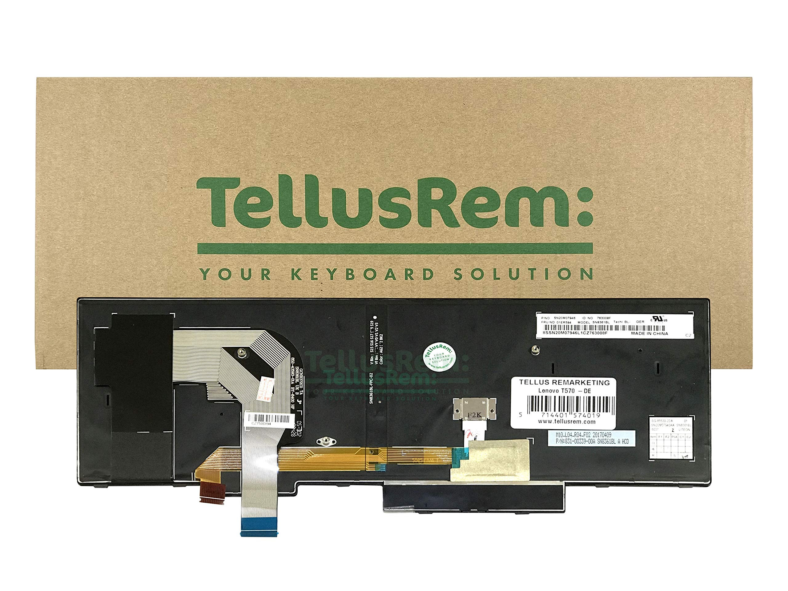 Teclado de respuesto Español retroiluminado para Lenovo Thinkpad T570 T580 P51s P52s
