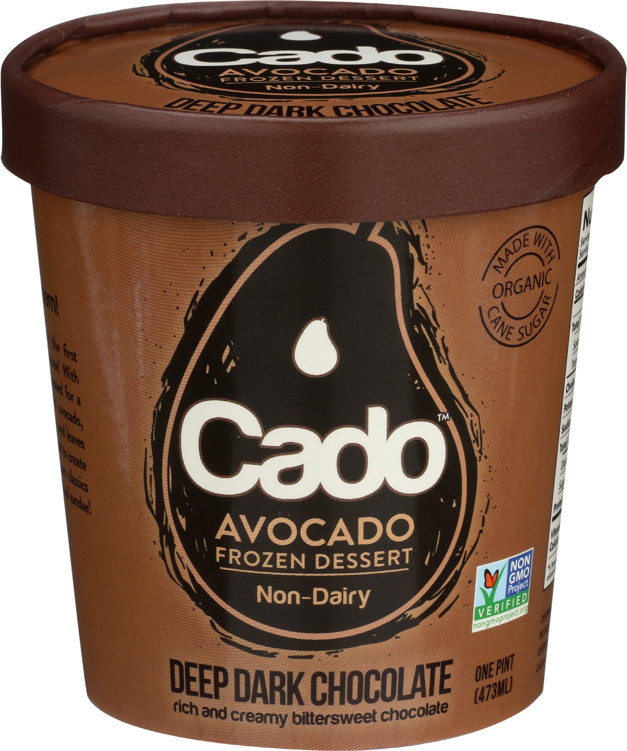 Cado Ice Cream Deep Dark Chocolate Avocado Frozen Dessert, 1 PT