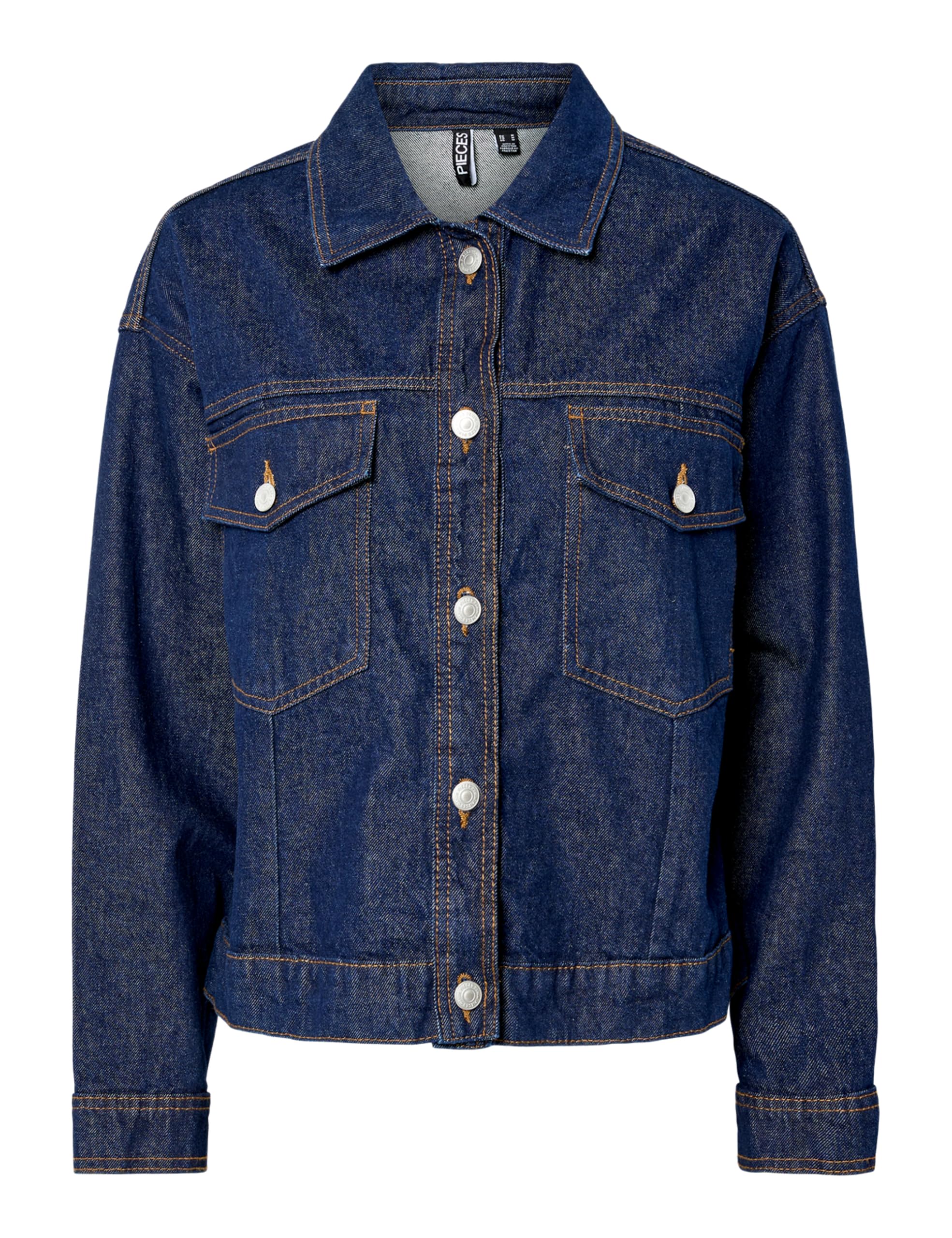 Pieces PCKESIA MOM - Slim fit jeans - dark blue denim/donkerblauw denim