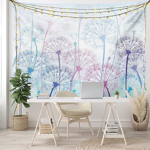Miniatura 7 de Ambesonne Tapiz de diente de león, arreglo floral abstracto de acuarela con inspiraciones botánicas de la naturaleza, colgante de pared ancho para