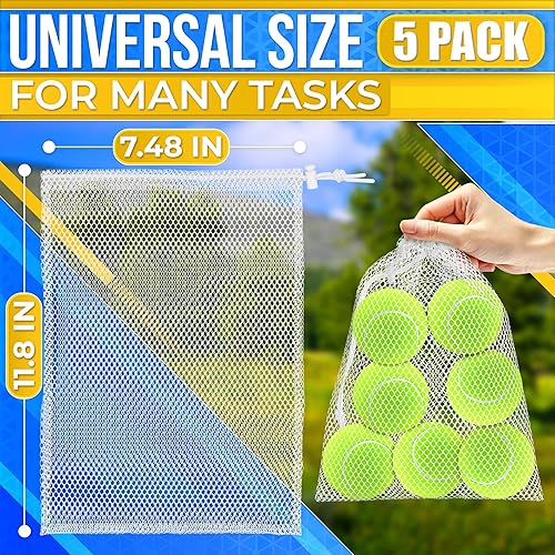 Miniatura 2 de Bolsas de malla pequeñas con cordón de nailon, 5 unidades, organización de campamento, malla de nailon, bolsa con cordón, bolsas pequeñas de