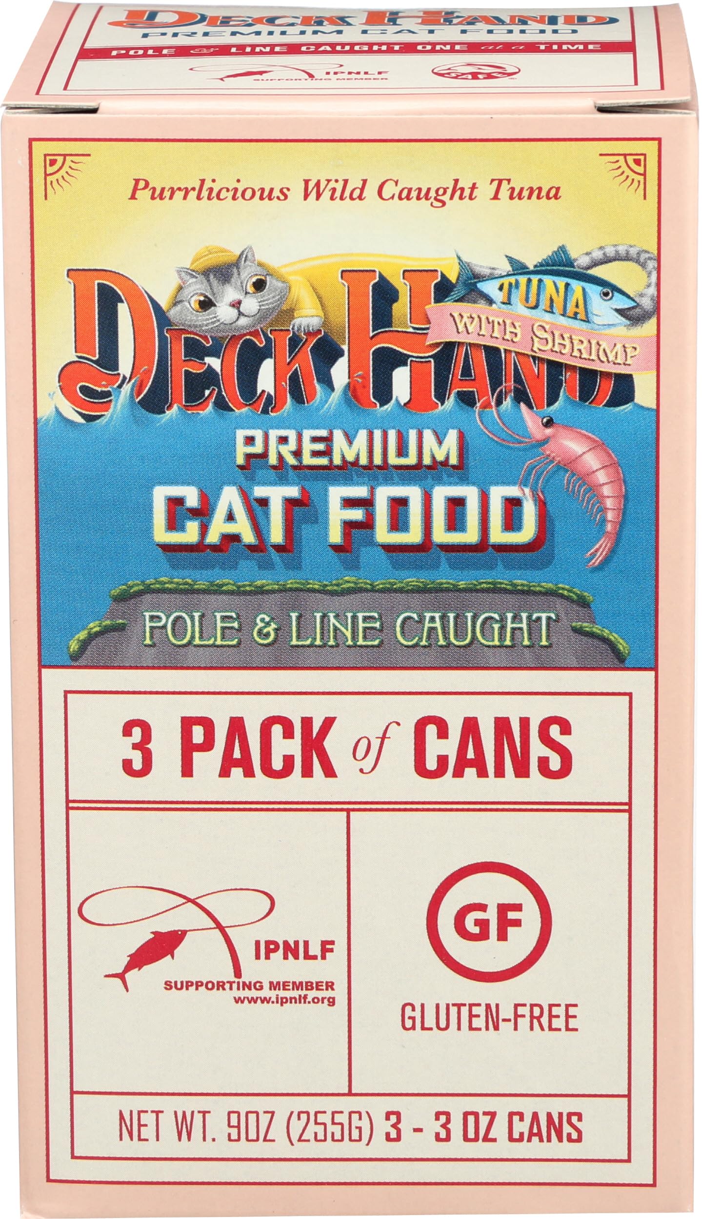 deck hand tuna with shrimp cat food 3 count 3 oz