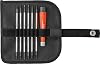 PB Swiss Tools Mini Screwdriver Set PB 513 100% Swiss Made 6-Piece Screwdriver Set with Duplex Interchangeable Blades Torx Phillips Slot Hexagon Socket in Compact Faux Leather Roll Bag