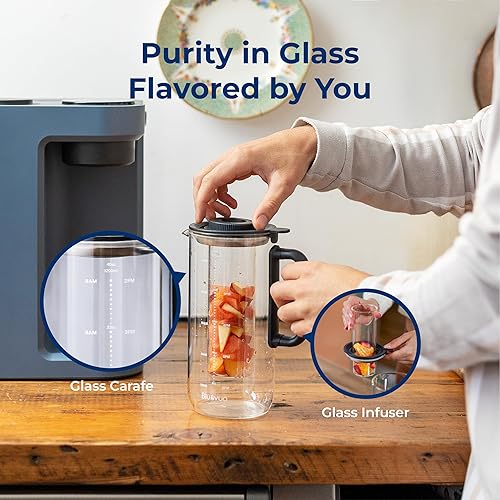 Miniatura 5 de Bluevua RO100ROPOT-LITE Sistema de filtro de agua de ósmosis inversa para encimera, purificación de 5 etapas, proporción de puro a drenado de 3:1,