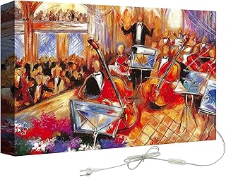 Decoralive Orchestra pubblico-Quadro con retroilluminazione, 75 x 50 x 11 cm