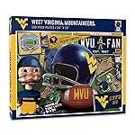 YouTheFan NCAA W Virginia Mountaineers Retro Series Puzzle - 500 Pieces