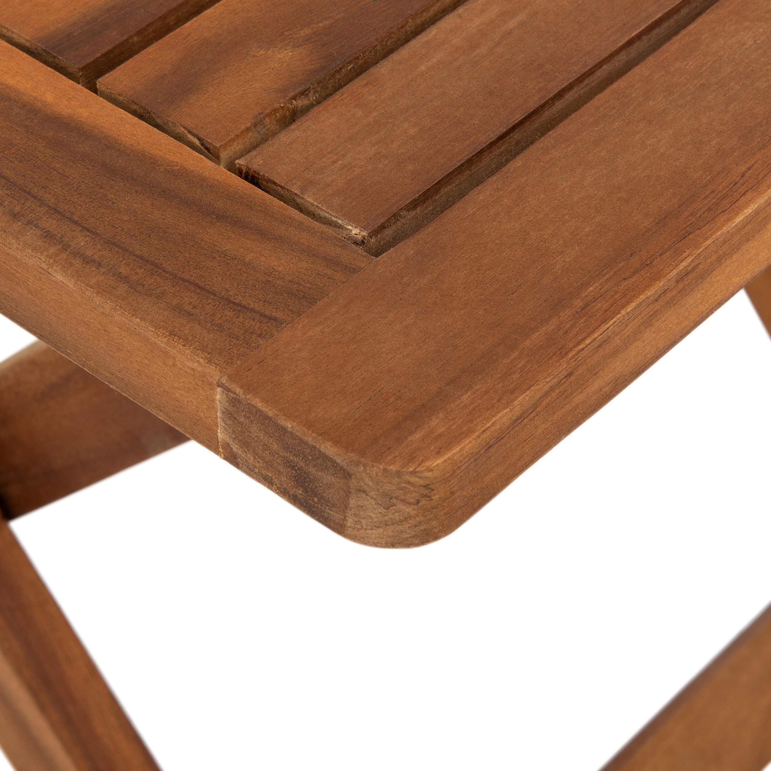 Table d'appoint en bois d'acacia pliante 40 x 40 cm