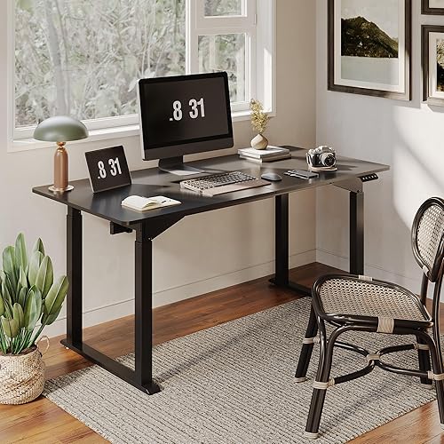 Miniatura 2 de SANODESK Escritorio de pie de 4 patas, escritorio eléctrico ajustable en altura con ajustes preestablecidos de memoria para oficina en casa,