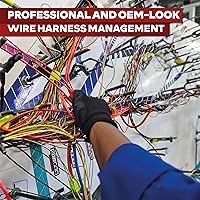 Vista 7 de XFasten Cinta de arnés de cables, 1.3 pulgadas x 50 pies, arnés de cableado de alta temperatura, cinta eléctrica de tela de fieltro autoadhesiva