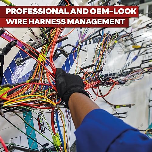 Miniatura 3 de XFasten Cinta de arnés de cables, 34 pulgadas x 90 pies, arnés de cableado de alta temperatura, cinta eléctrica de tela de fieltro autoadhesiva para