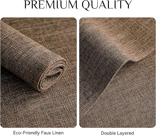 Miniatura 4 de Softalker Juego de manteles individuales de otoño de lino sintético de 6 a 12 x 18 pulgadas, resistentes al calor, de doble capa, duraderos, de