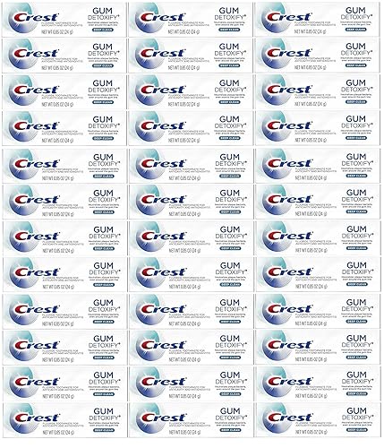 Crest Pasta de dientes desintoxicante de goma, limpieza profunda, tamaño de viaje, 0.85 onzas (paquete de 36)