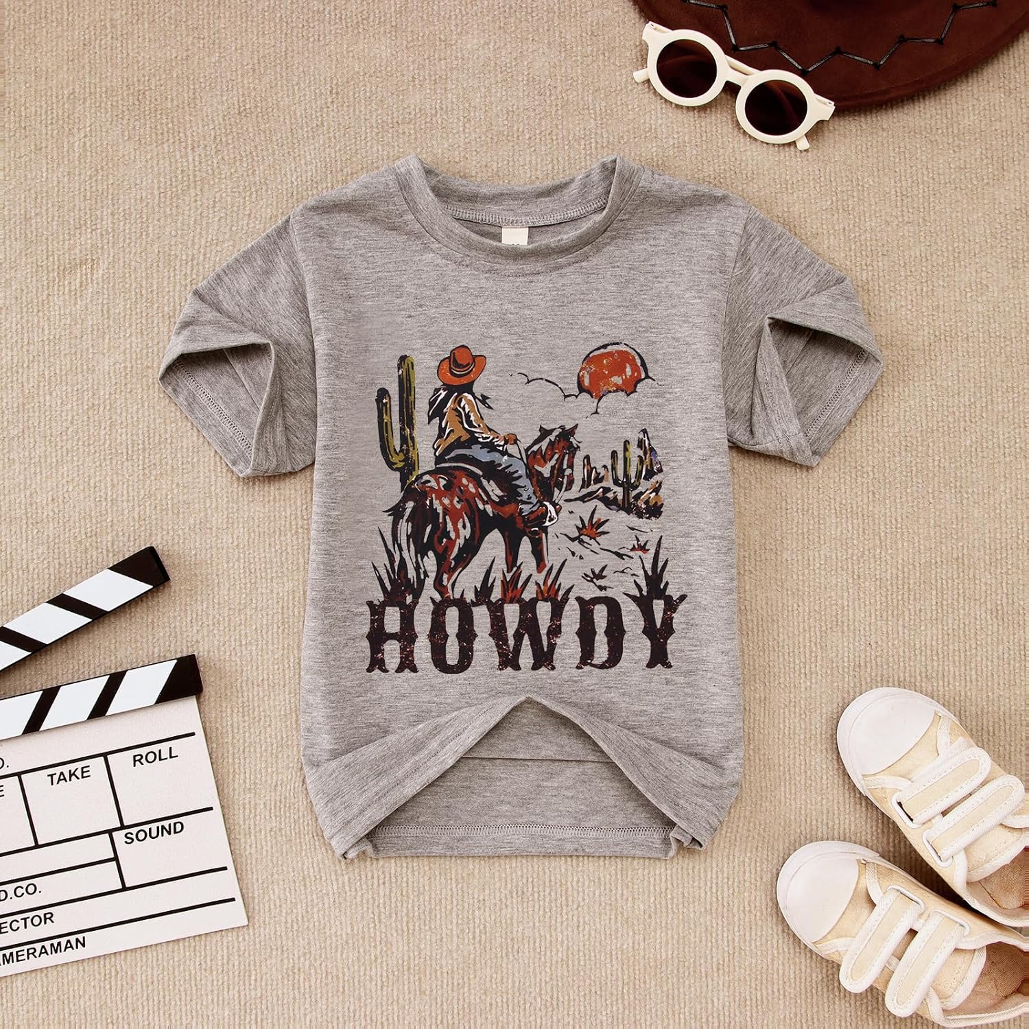 Ritatte Toddler Baby Boy Howdy Shirt Vintage Western Cowboy Graphic T-Shirt Country Short Sleeve Summer Cotton Tee Tops - Image 5