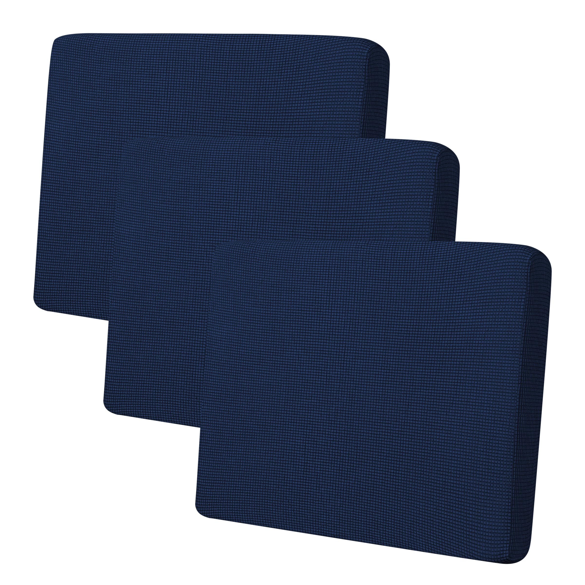 Easy-Going Stretch Individual Oversized Couch Cushion Cover Sofa Seat Furniture Protector Sofa slipcover Soft Flexibility with Elastic Bottom (3 Cushion XL Sofa, Navy)