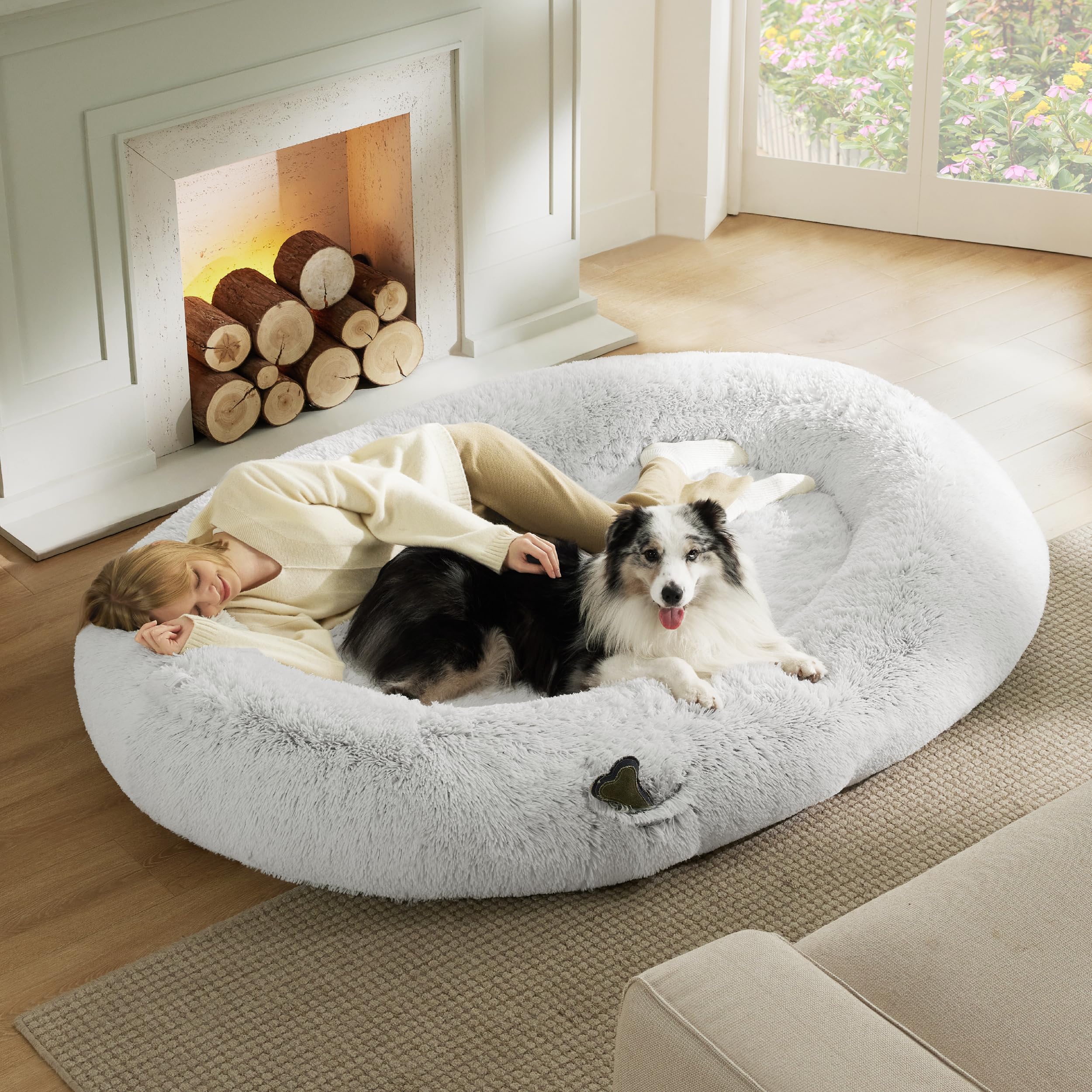 Bedsure Human Dog Bed for People Adults, Calming Human Size Giant Dog