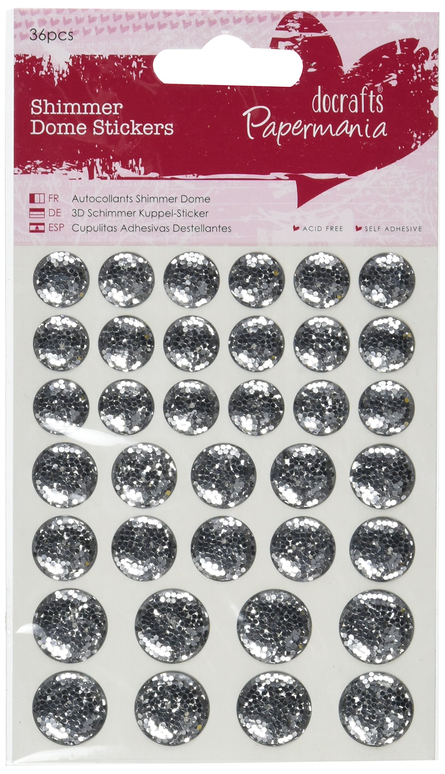 DOCrafts Papermania Glitter Colour In Stickers-Toadstools