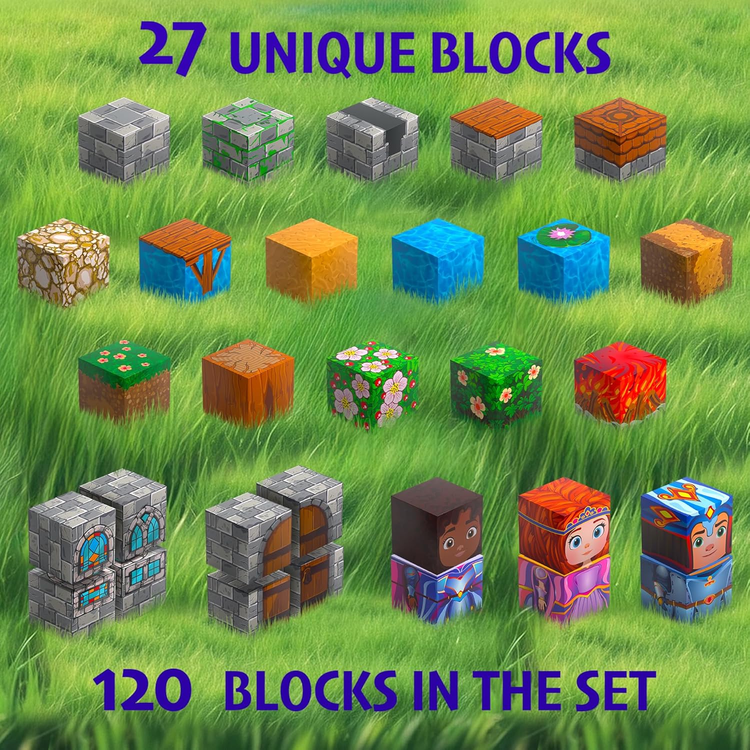 120-piece Magnetic Blocks for Kids Ages 4-8 - 1-inch Pixel Building Cubes | Stem Crafting Toy with Figures & Bag | Magnet Building Construction Toys for Boys & Girls 3+ Age