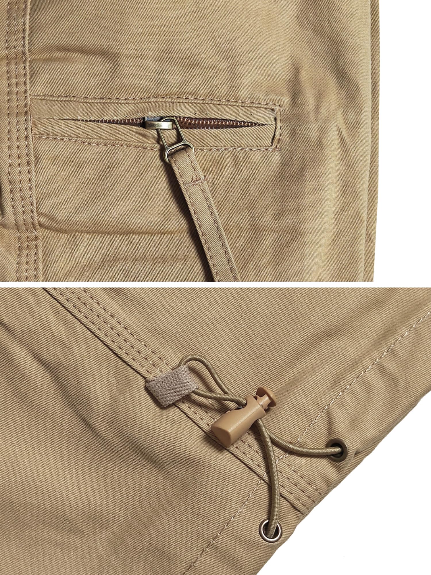 Aotoyou Pantaloncini Cargo Uomo Pantaloni Corti 3/4 Bermuda Uomo Estivi in Cotone, Vita Elasticizzata, con Cintura