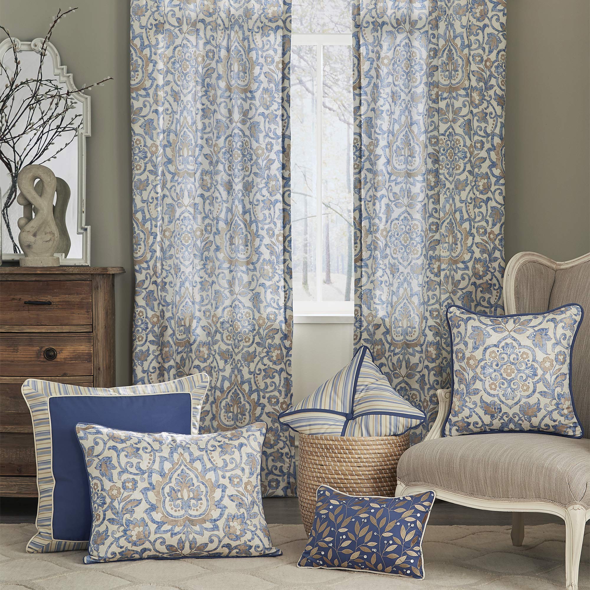 Buy Croscill Boudoir Pillow, Blue Online at desertcartINDIA