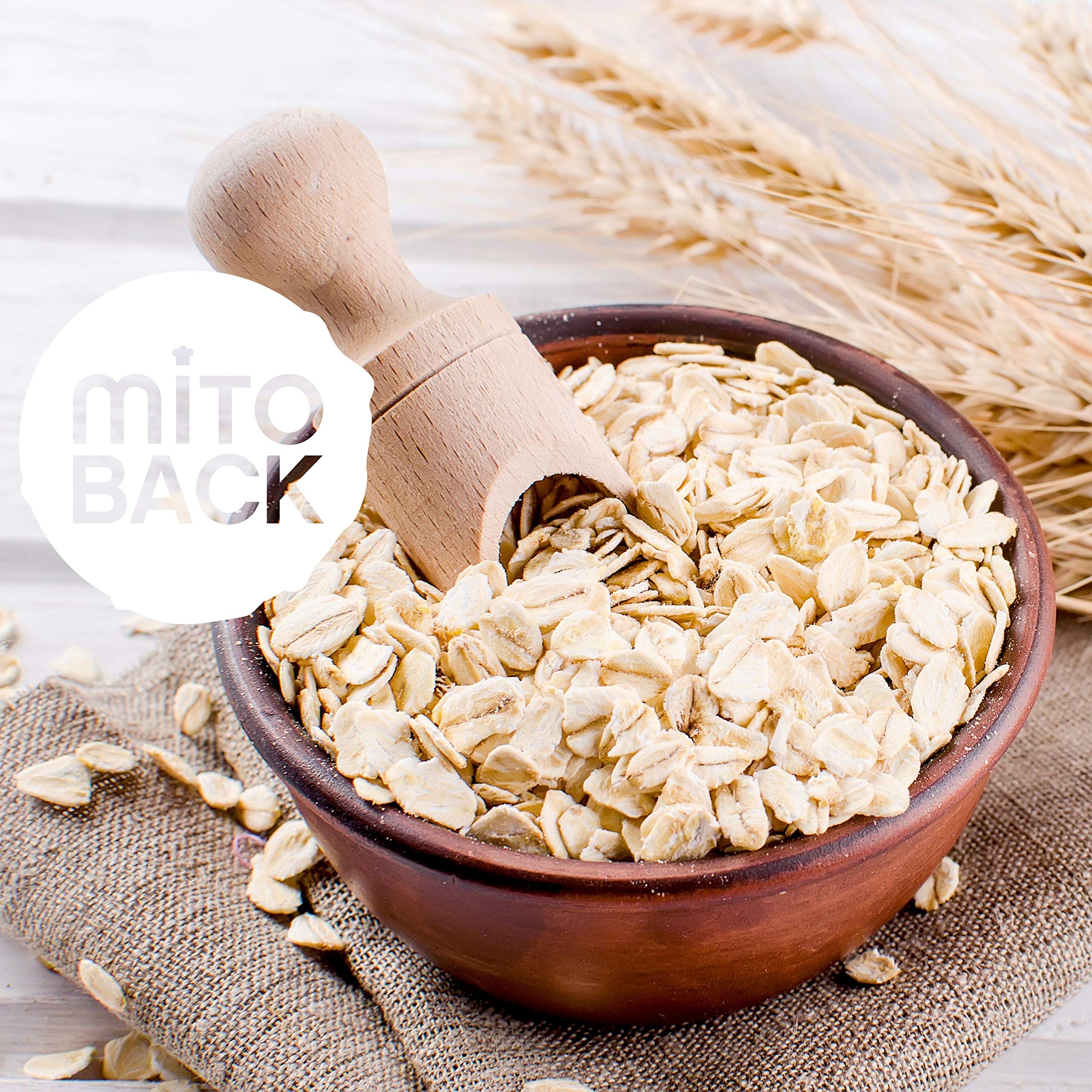 MITOBACK - Haferfaser zum Backen in 2 x 350 g Packung - Haferfasern ideal für Brot & Backwaren - Hafer Fasern für eine perfekte Textur (Lower Carb, Ballaststoffreich, Vegan, Glutenfrei, Kalorienarm)