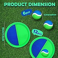 Vista 2 de Charniol Juguetes para niños, juego de lanzar y atrapar, juego de playa, juegos deportivos de pelota al aire libre, juguetes de nailon para niños