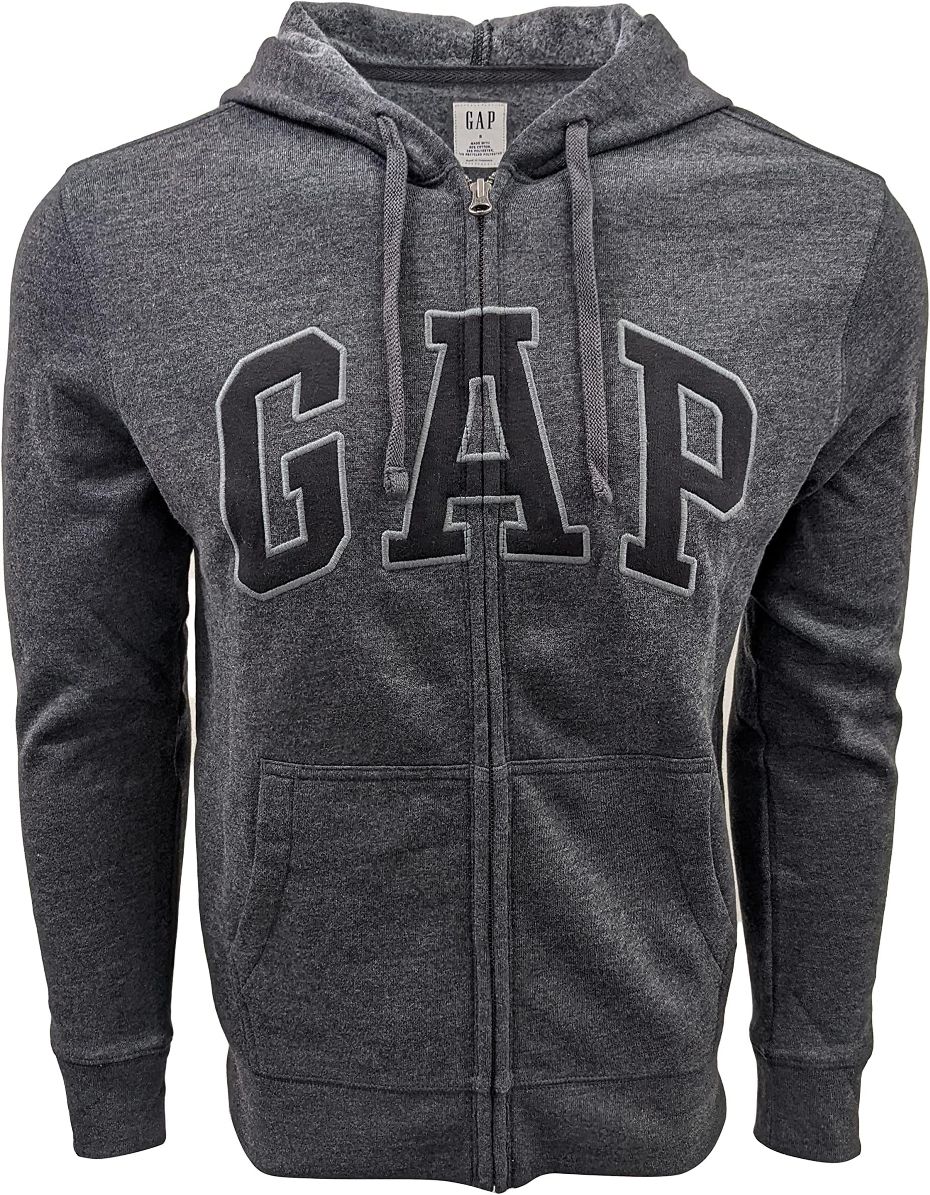 GAP Men's Full Zip Fleece Logo Hoodie