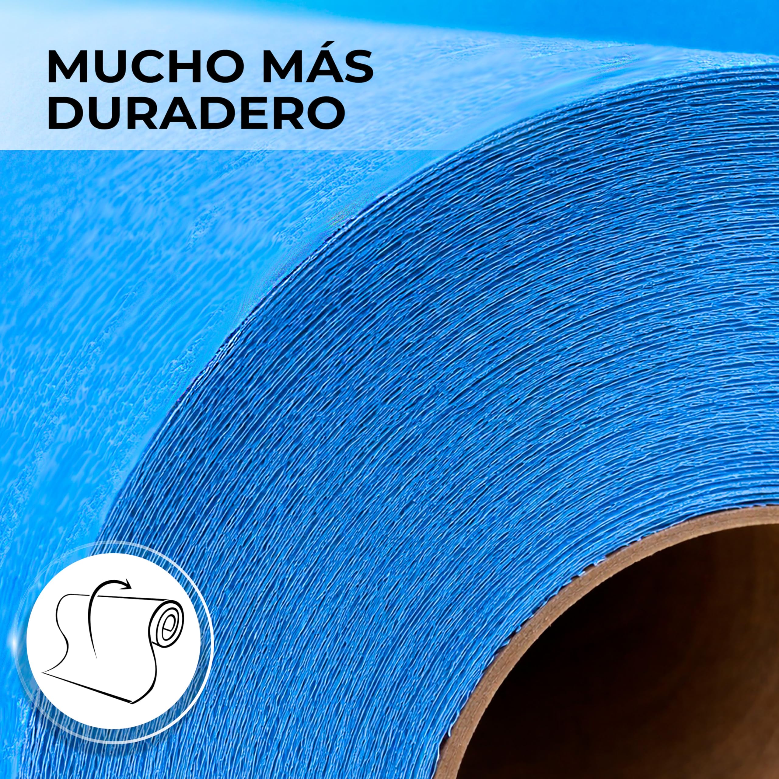 Papel Camilla Parafinado Antigoteo Azul | 60 cm x 70 m (6 Rollos Sin Precorte)