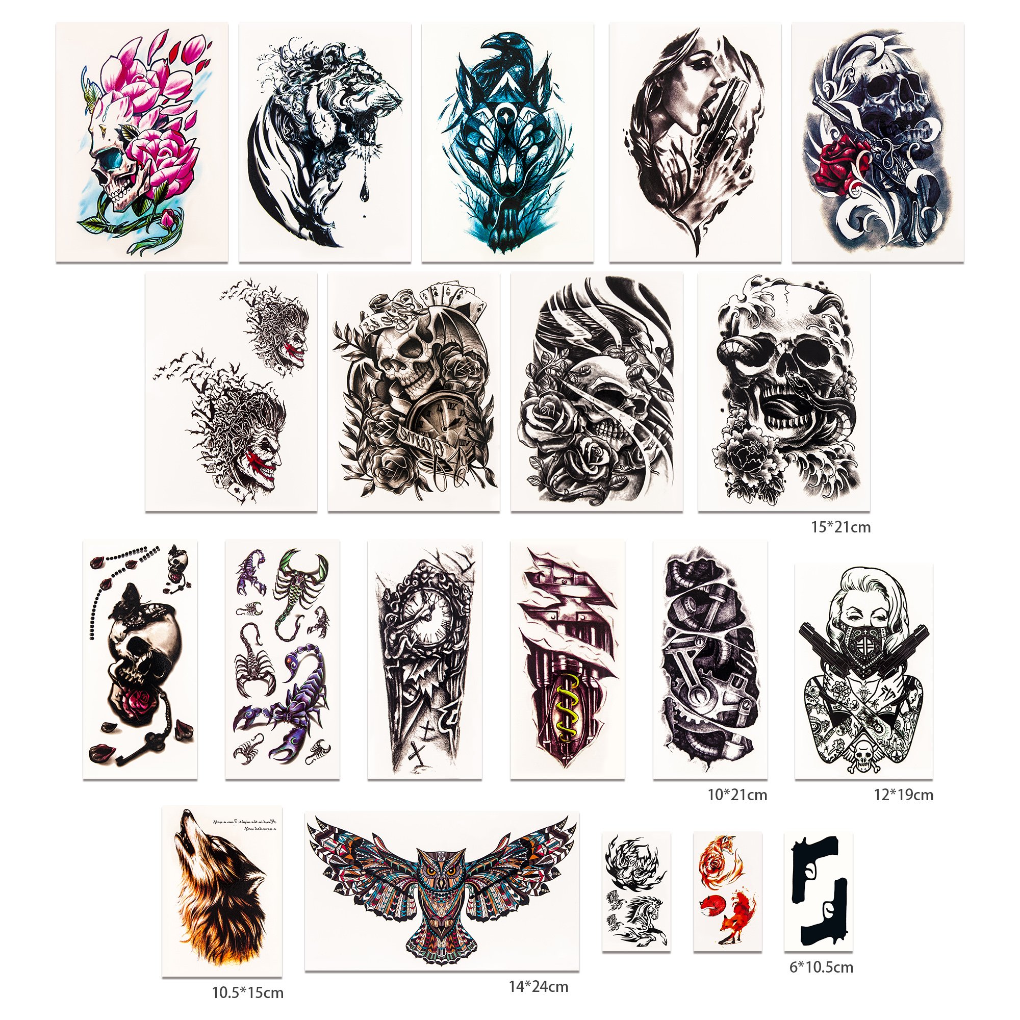 Buy MAPLE UK 20 Sheets Temporary Tattoos for Adults Men Women Temporary