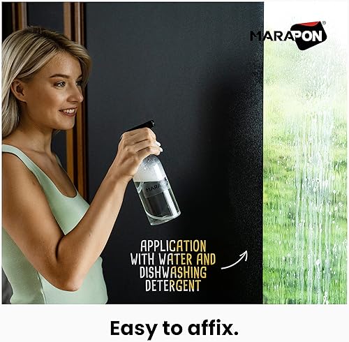 Miniatura 2 de MARAPON Película de privacidad para ventana  Película adhesiva estática negra para ventana 23.6.5 x 78.7 pulgadas Película de privacidad para