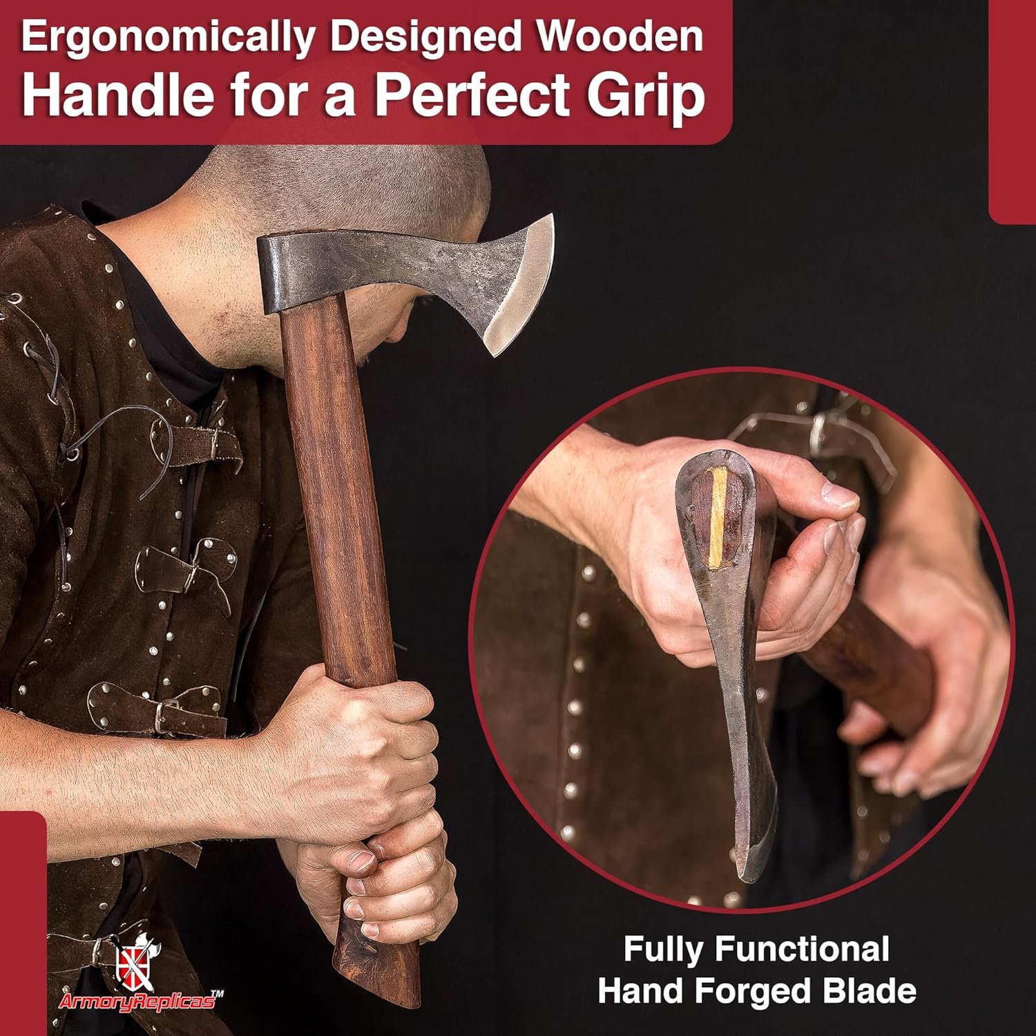 Armory Replicas™ Antiqued Vikings Francisca Outdoor Chopping Axe Hatchet