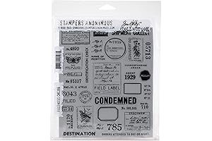 Tim Holtz Cling Stamps 7"X8.5"-Field Notes