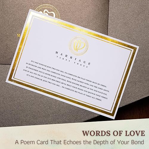 Wedding Anniversary Couples Gift - Two Hearts and Cross Iron Sculpture, Heart Decoration Gift for Her and Him, 1st to 50th or 60th Anniversary, Includes Present Box and Poem Card