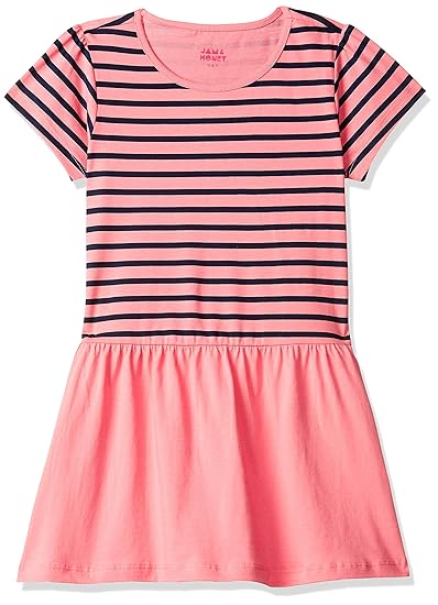 Amazon Brand - Jam & Honey Girls Cotton Skater Knee-Length Dress