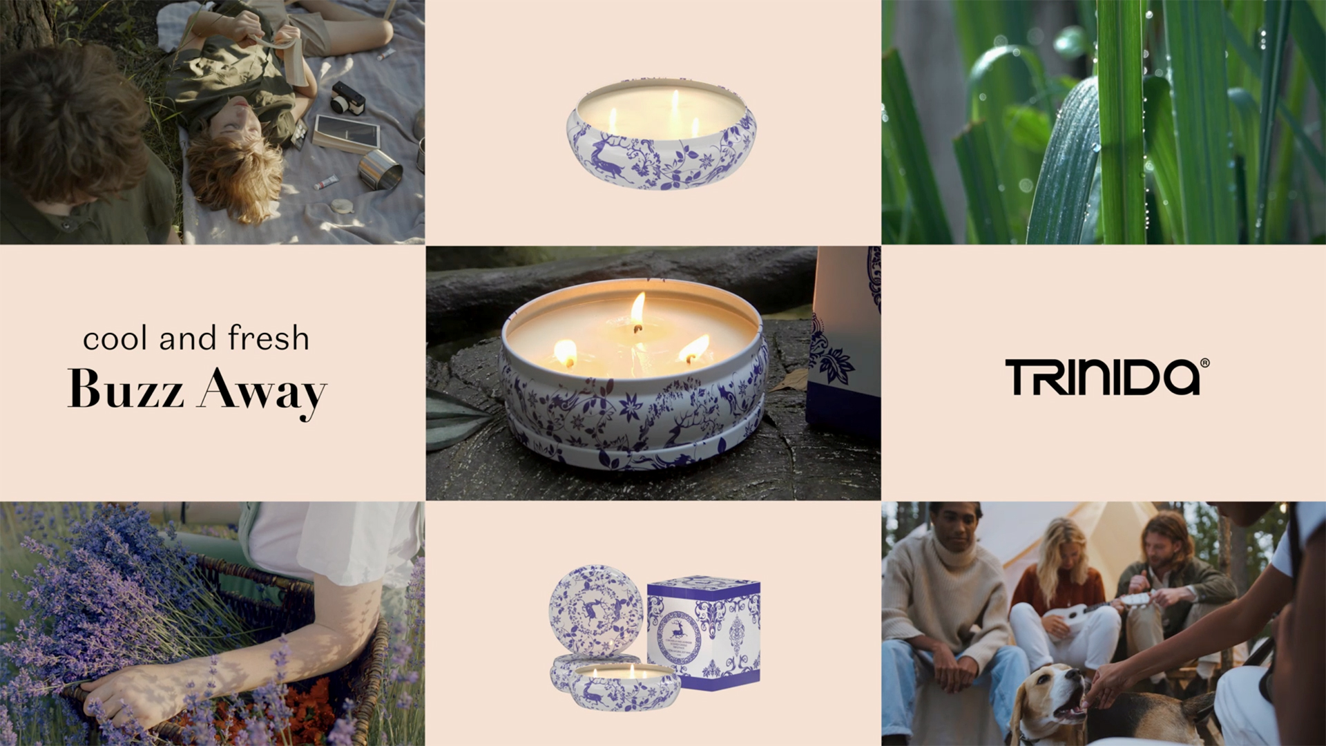 TRINIDa Citronella Candle Outdoor, 14.5oz - 100 Hours Lavender & Citronella Candle, 3 Wicks Large Citronella Candle Set, 100% Organic Soy Wax & Natural Plant Essential Oil, Buzz Away & Relaxing - Image 8