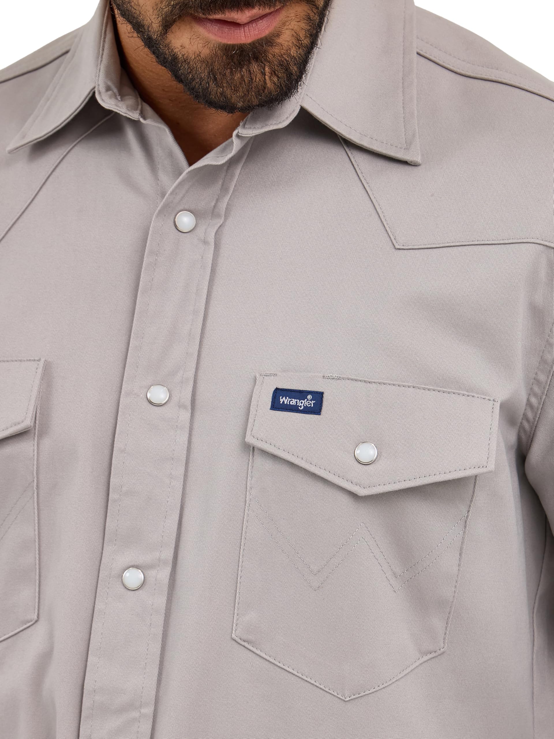 Wrangler Zaawansowana wygodna koszulka robocza z długim rękawem Mężczyźni MACW01D