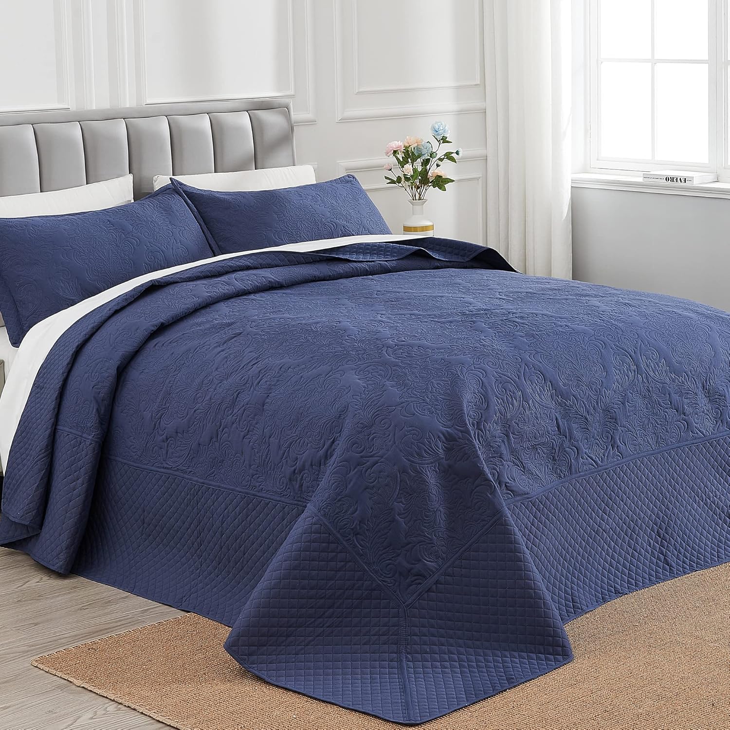 ENJOHOS Oversized King Bedspreads 128x120, California King Quilt Sets, Extra Lagre