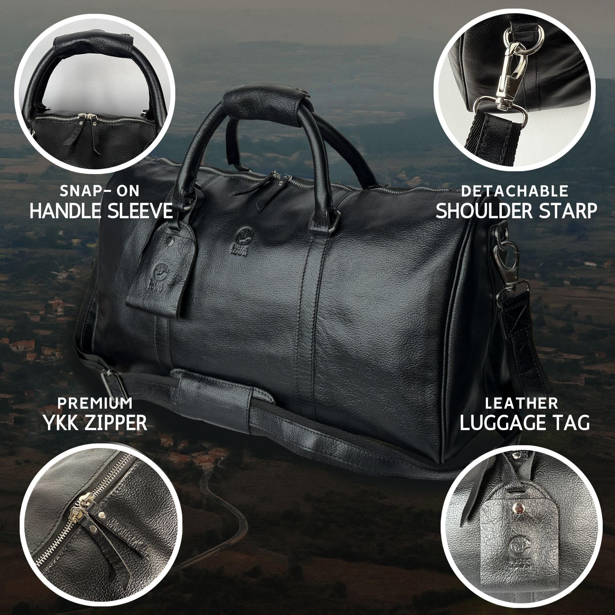 Bolsas de Cuero para Hombre, Viaje Durante la Noche, Maleta de Transporte de Fin de Semana, Bolsa de Lona Debajo del Asiento