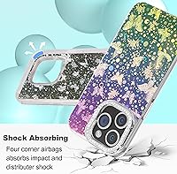 Vista 229 de I-MGAE-IN-AR - Funda diseñada para iPhone 12 y 12 Pro, diseño de mariposa plateada brillante, funda protectora de poliuretano termoplástico, suave