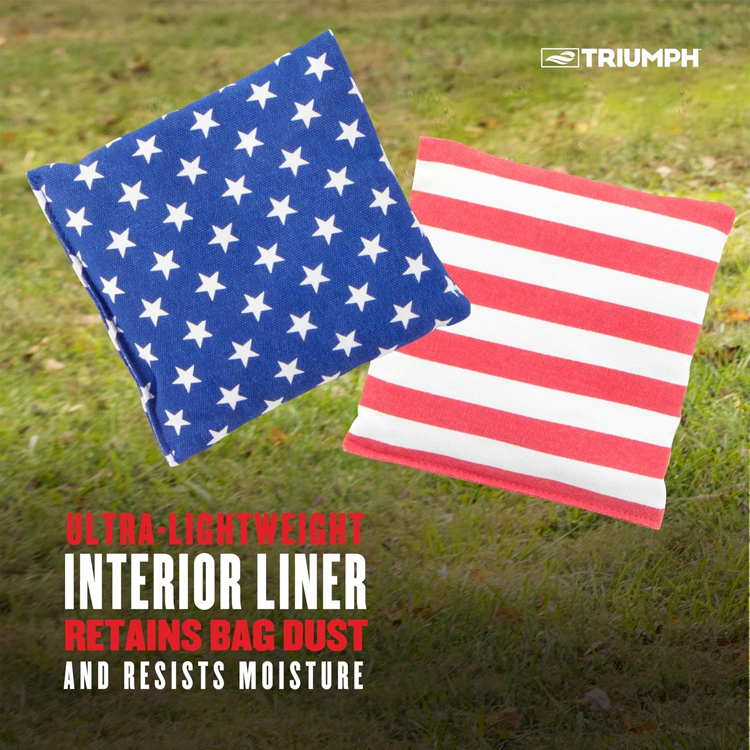 Triumph Slick-n-Stick Cornhole Bags, Blue and Red