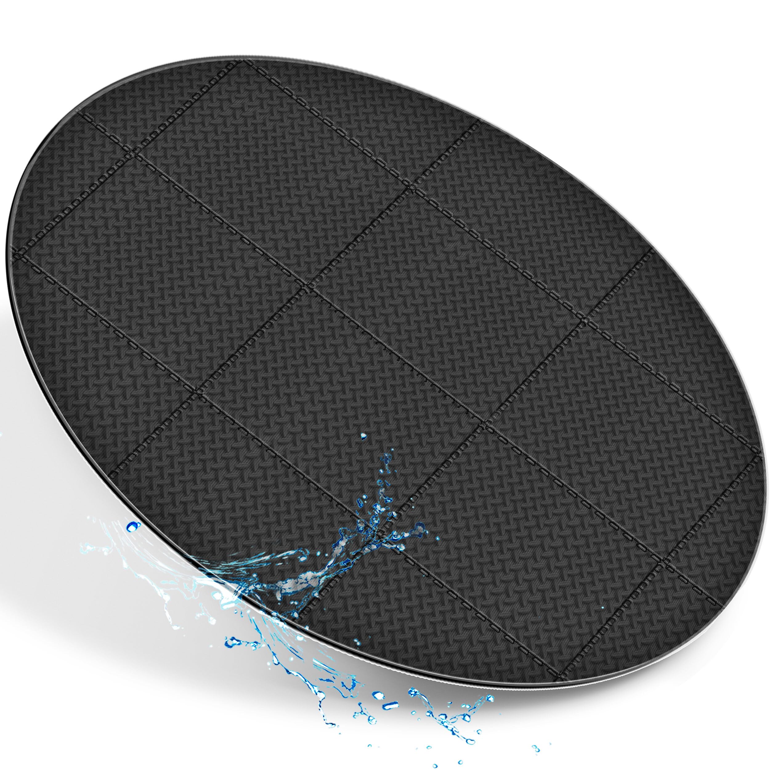 tillvex® Whirlpool Unterlage rund 196cm | Bodenmatte Poolunterlage Matte für Outdoor Whirlpools | Thermo Bodenschutzmatte Pool Untergrund | Bodenschutz Bodenplatte schützt & isoliert (Schwarz)